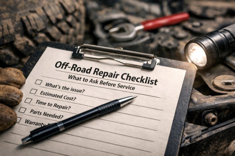 Custom OFF Road Repair Checklist