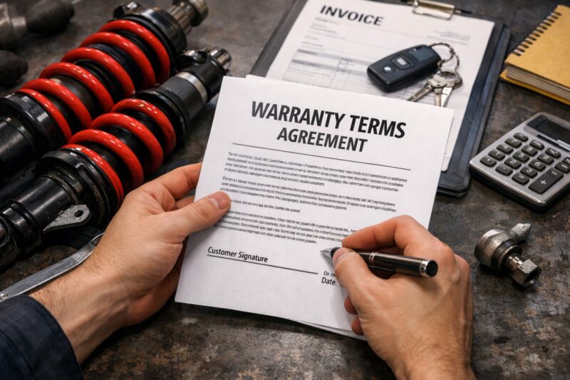What to check before approving suspension work to preserve warranty rights